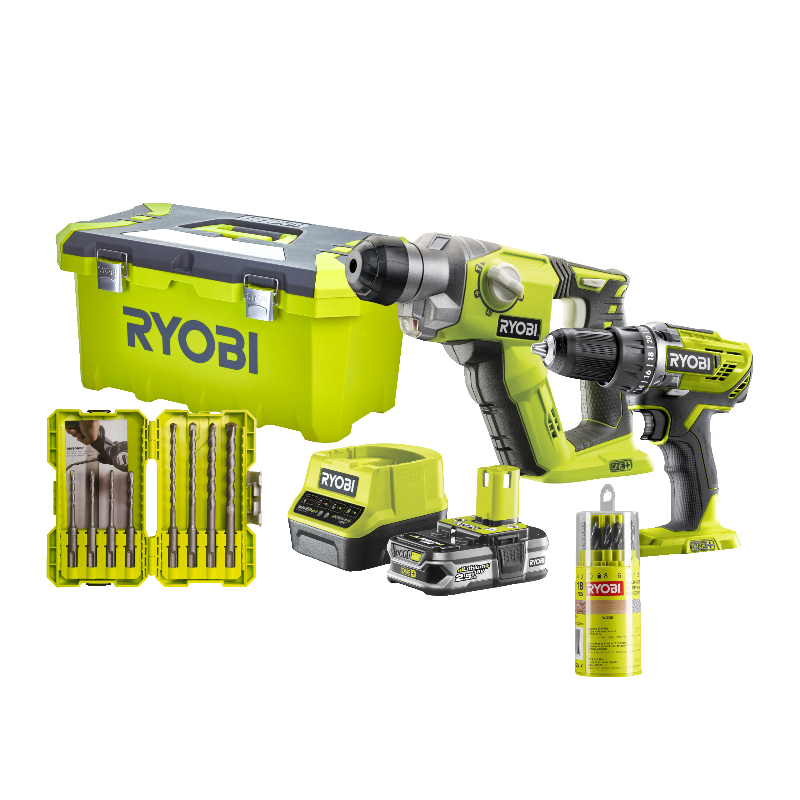 ONE+™ 18V SDS+ Accu Boorhamer & Boormachine Combokit _hero_1