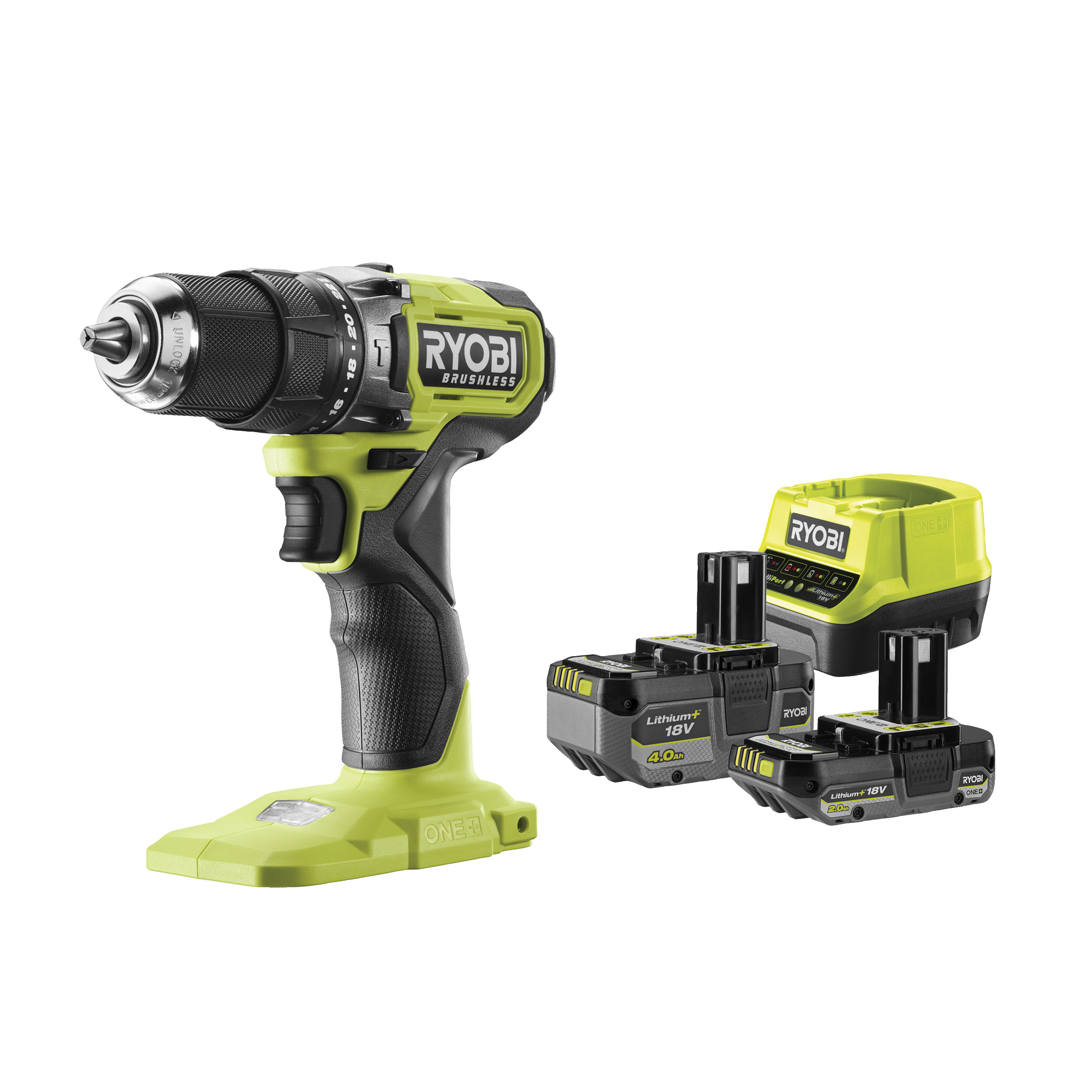 Perceuse à percussion sans fil Ryobi RPD18-2C20TA60 52Nm - 18V, 2 x 2Ah