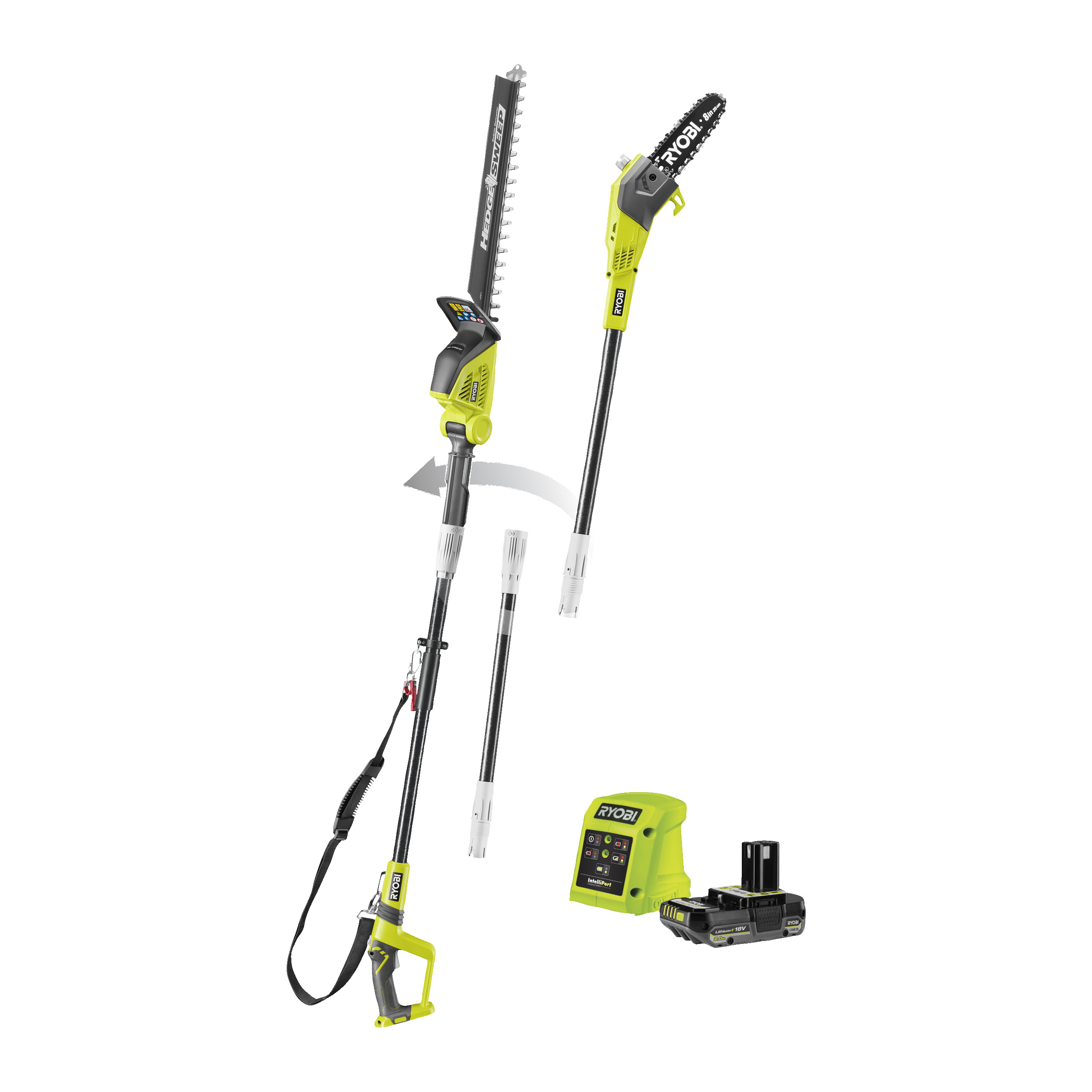 ONE+™ 18V 20 cm Telescopische Accu Snoeikettingzaag & 45 cm Heggenschaar Combokit (incl. 1x 2,0 Ah accu & lader)_hero_8