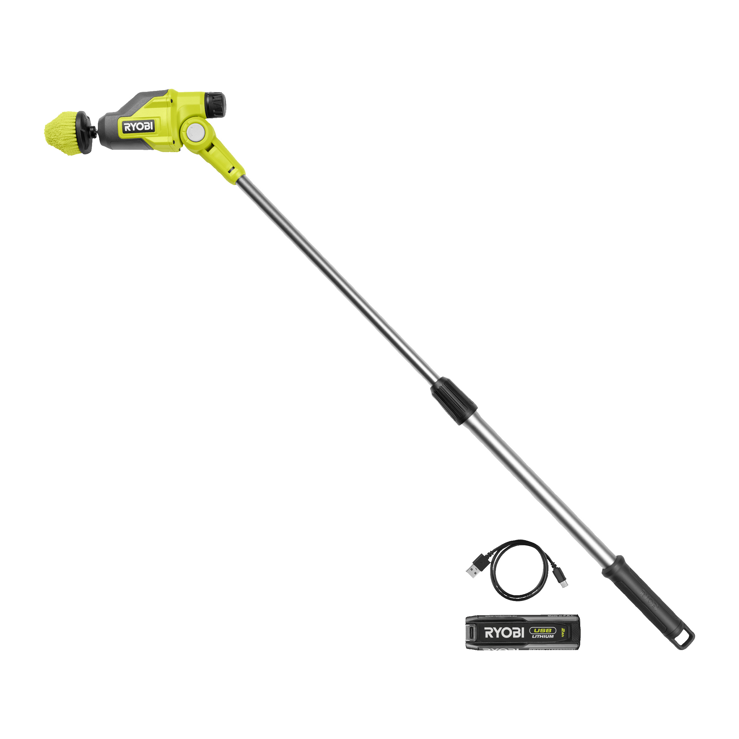 Kit de pornire USB Lithium™ Telescopic Scrubber (1x 2,0Ah) | RYOBI