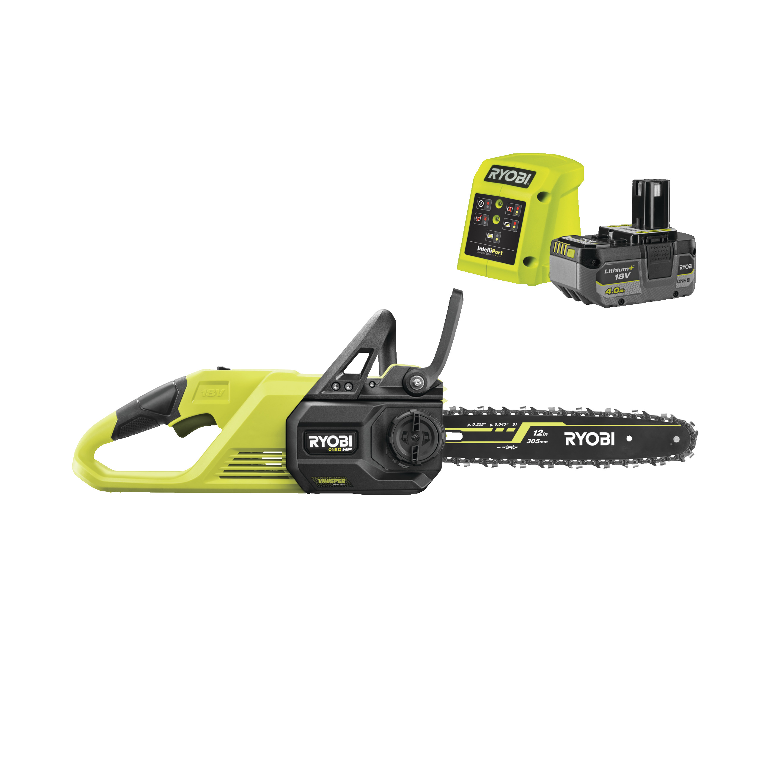 18V ONE+™ HP szénkefementes WHISPER™ 30 cm-es láncfűrész (1 x 4,0 Ah akkumulátorral)_hero_9