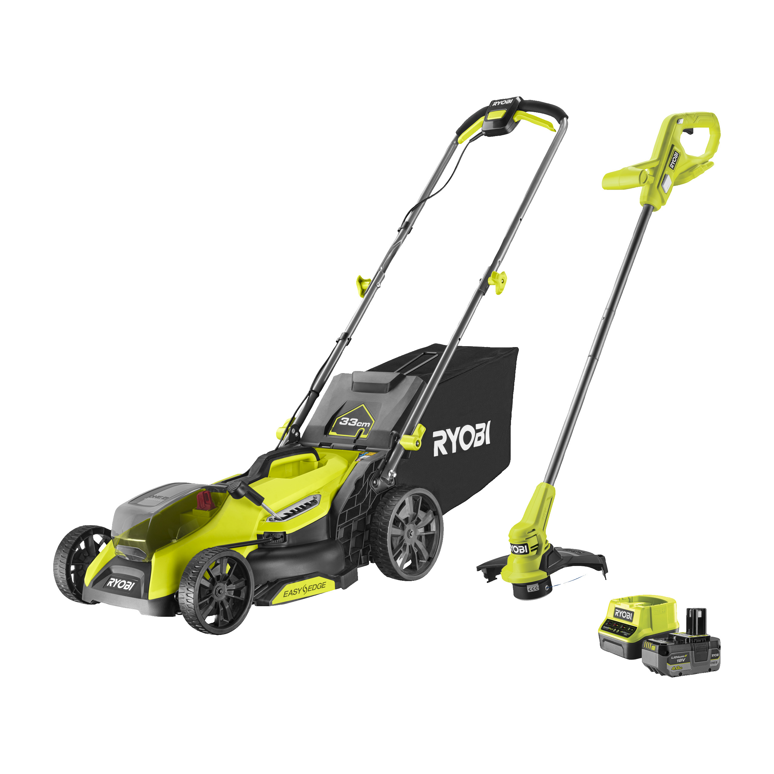 18V ONE+ HP Brushless 33cm Lawnmower & 23cm Grass Trimmer (1 x 4.0Ah)_hero_7